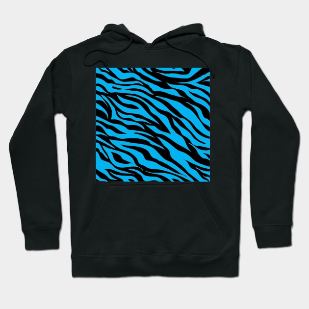 Tiger Print Blue Hoodie by ValinaMoonCreations